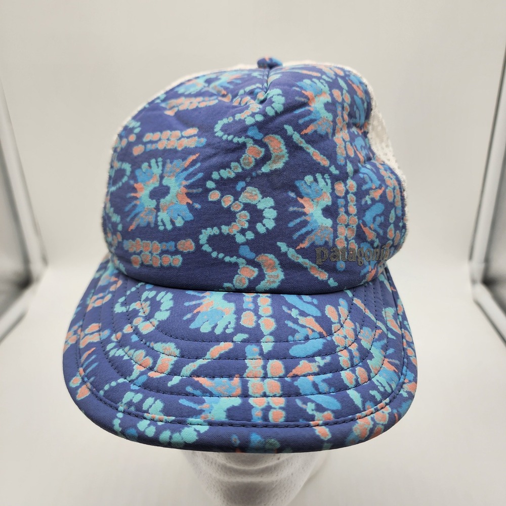 Patagonia Duckbill Shorty Trucker Hat Cap Strapback OSFM Blue Lightweight Mesh